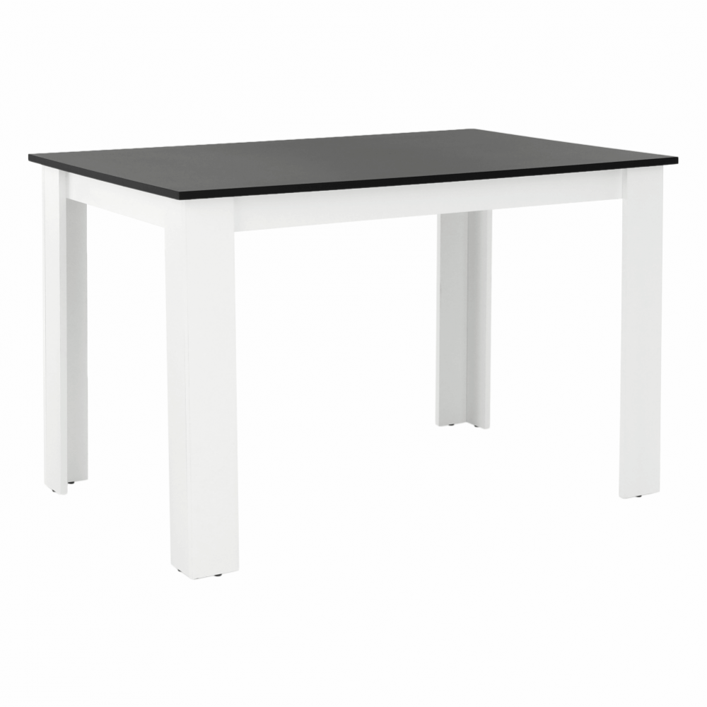 Jídelní stůl 120x80 KRAZ Černá / bílá,Jídelní stůl 120x80 KRAZ Černá / bílá
