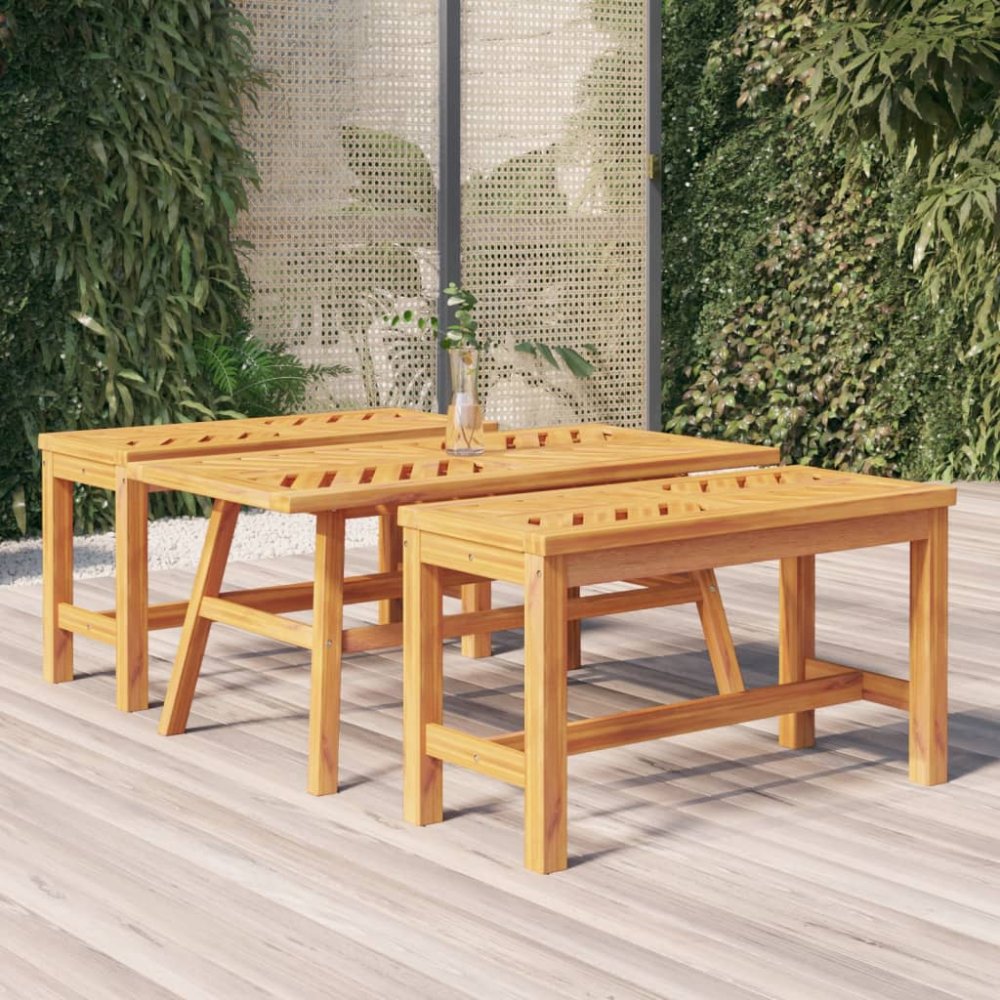 Konferenční stolek 100 x 50 x 45 cm masivní akáciové dřevo