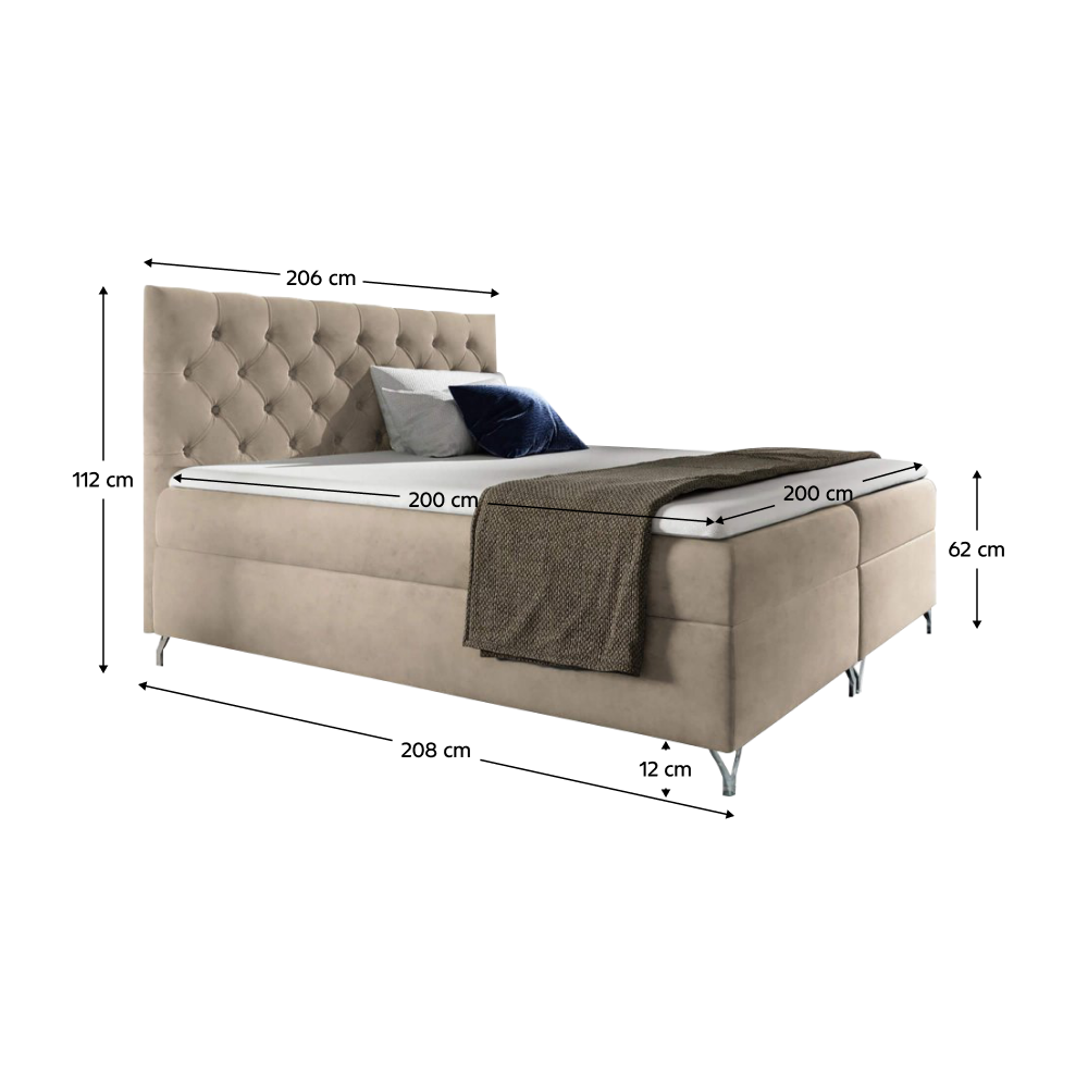 Boxspringová postel GUINEVRA 2 200 cm