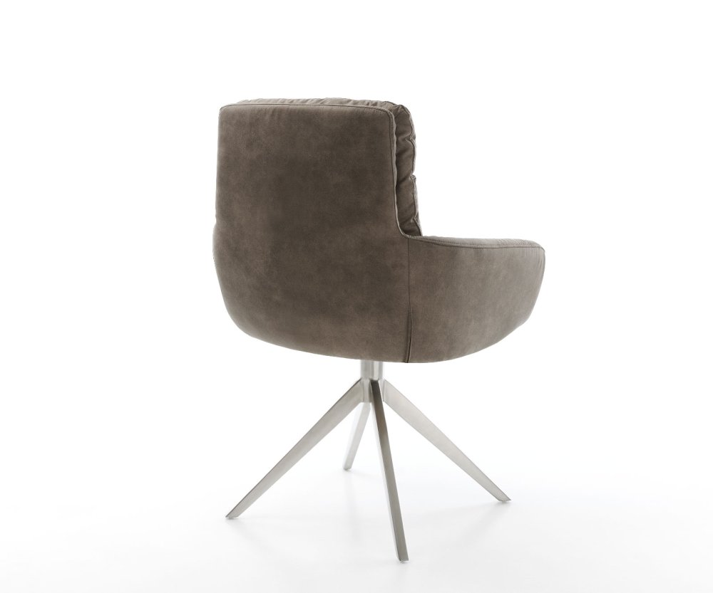 Jídelní židle Abelia-Flex s područkami taupe vintage křížová Obrázek