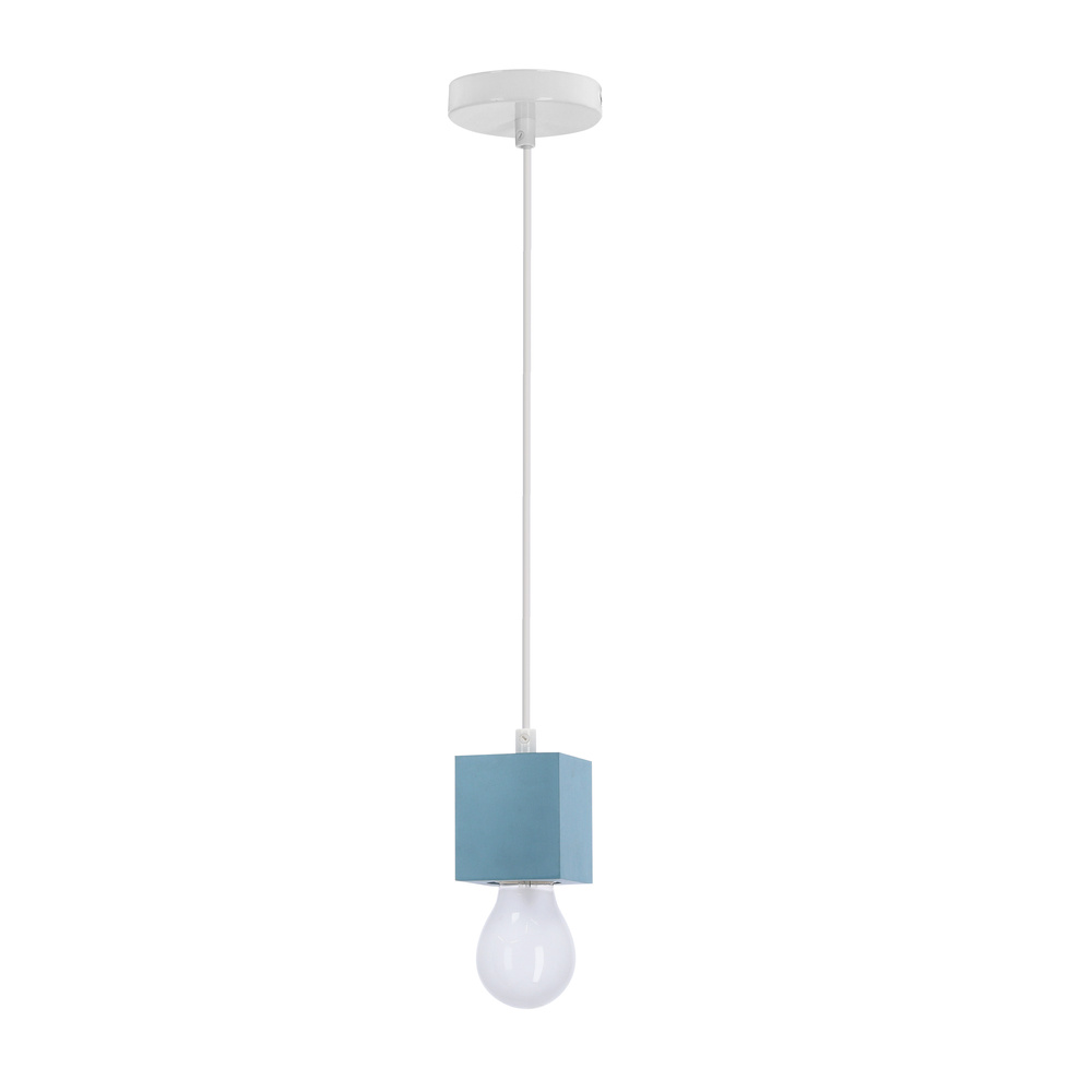 Závesná lampa Cubick biela 1x20W E27 modrá