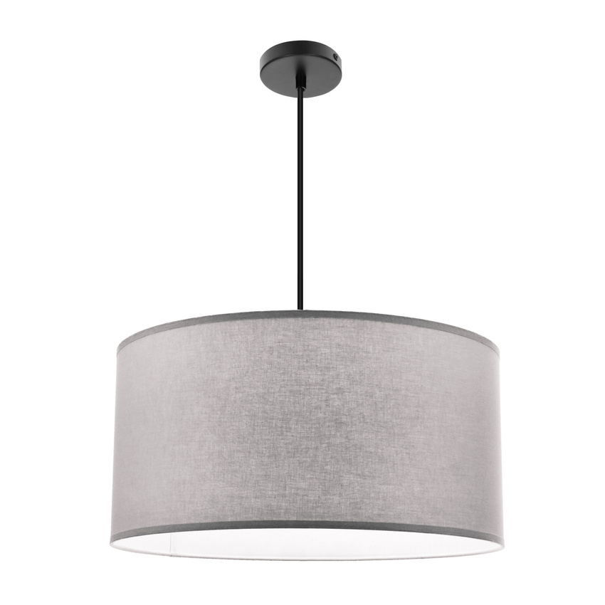 Závesná lampa SHANTI čierna 1x40W E27 tienidlo sivá
