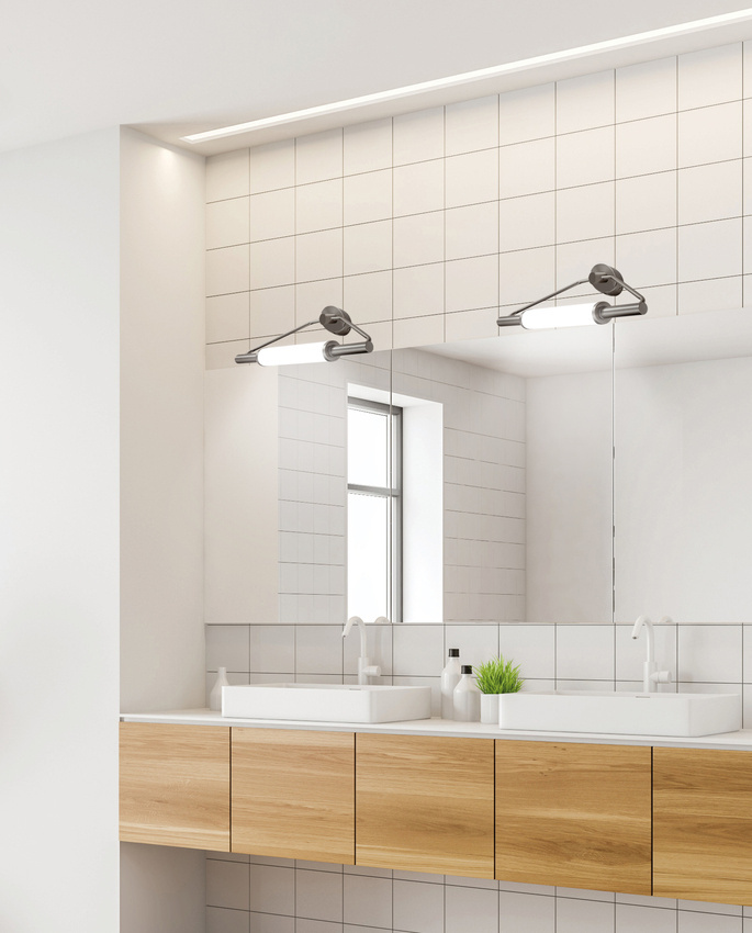 Nástenná lampa do kúpeľne, saténový nikel, nad zrkadlo 2x40W G9 Major