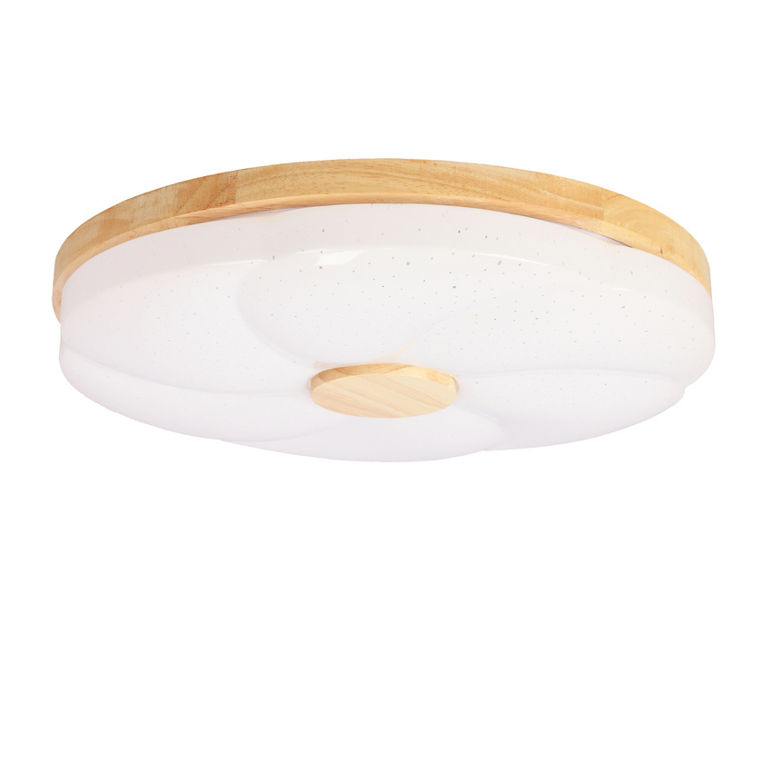 Stropná lampa Fiorino z dreva 24W LED 39cm biela + drevená 4000K