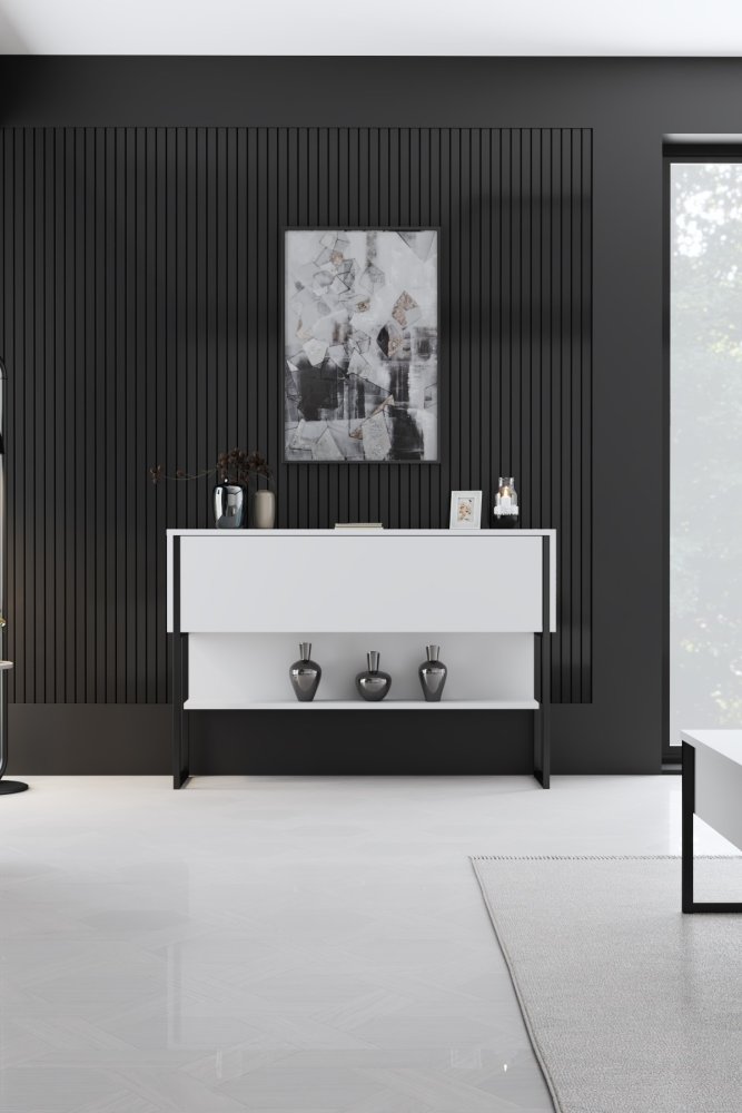 Komoda Luxe - Black, White (obrázek 8)