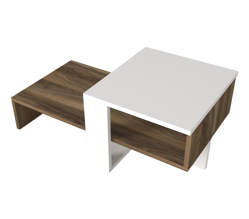 Konferenční stolek Chain - White, Walnut (obrázek 6)