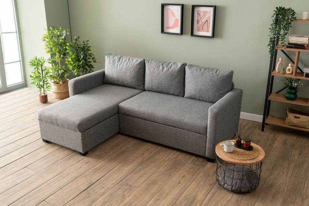 Rohová rozkládací pohovka Kado - Light Grey (obrázek 17)