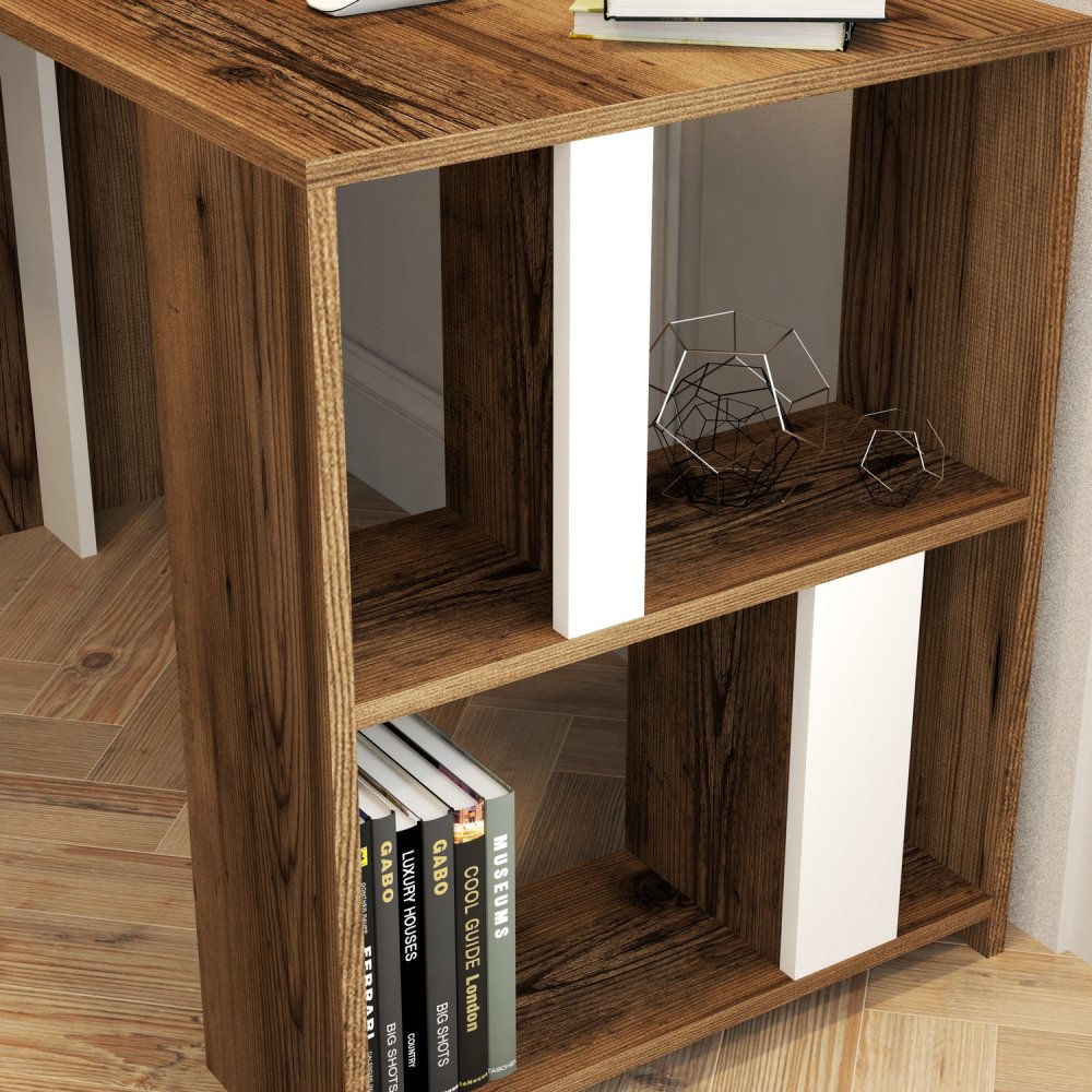 Psací stůl Lima - Walnut, White (obrázek 4)