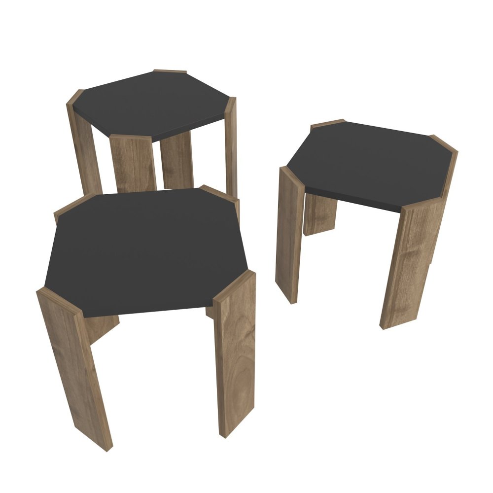 Konferenční stolek Lori - Anthracite, Walnut (obrázek 4)