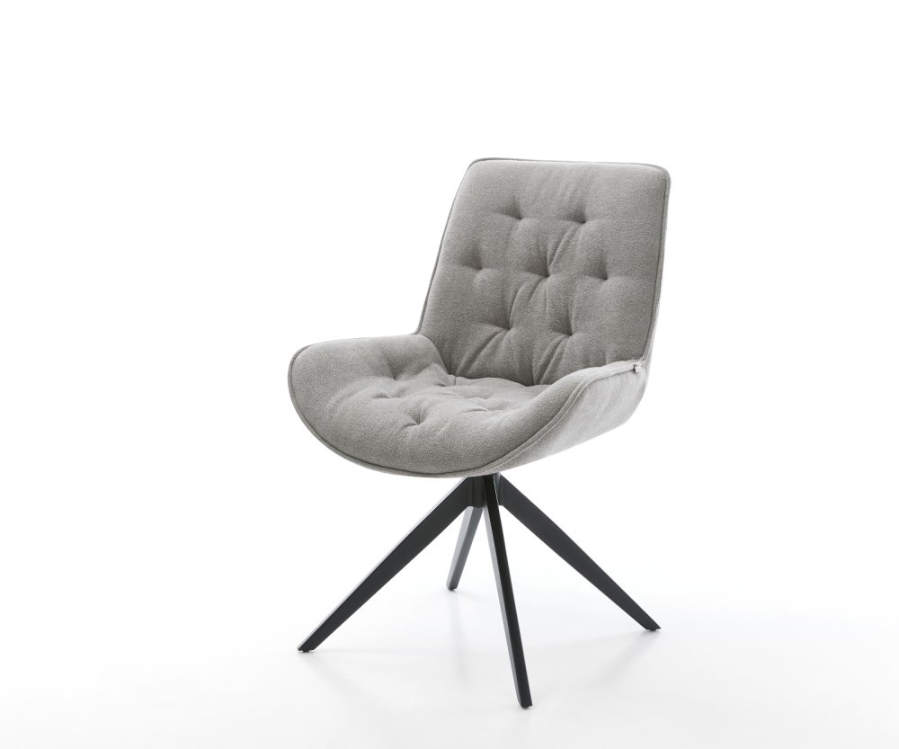 Jídelní židle Taimi-Flex tkanina Měkký šedá křížová podnož