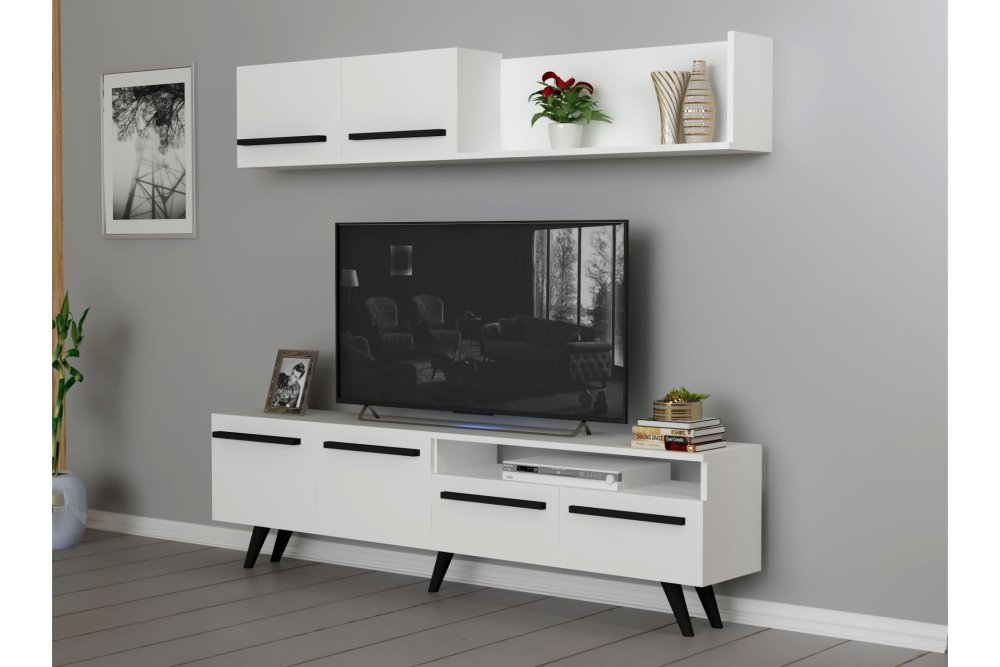 TV skrinka / Obývacia stena Mono - White