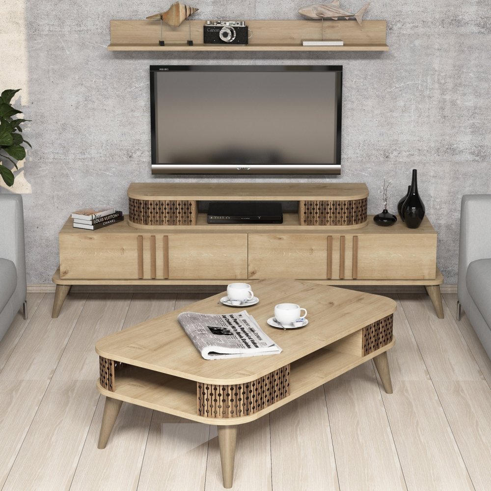 Living Room Furniture Set Eylül - Oak