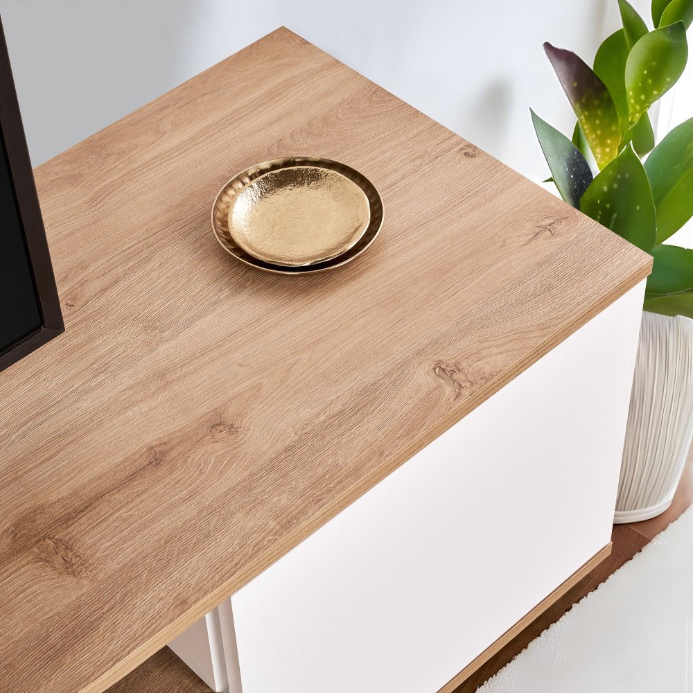 TV stolek Veramont - White, Cadiz Oak (obrázek 5)