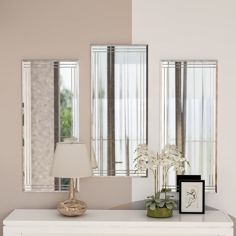 Decorative Mirror Set (3 Pieces) Mini Buhem - Transparent