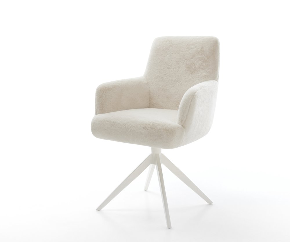 Jedálenská stolička Heira-Flex s opierkami plyšový manšester krémovo