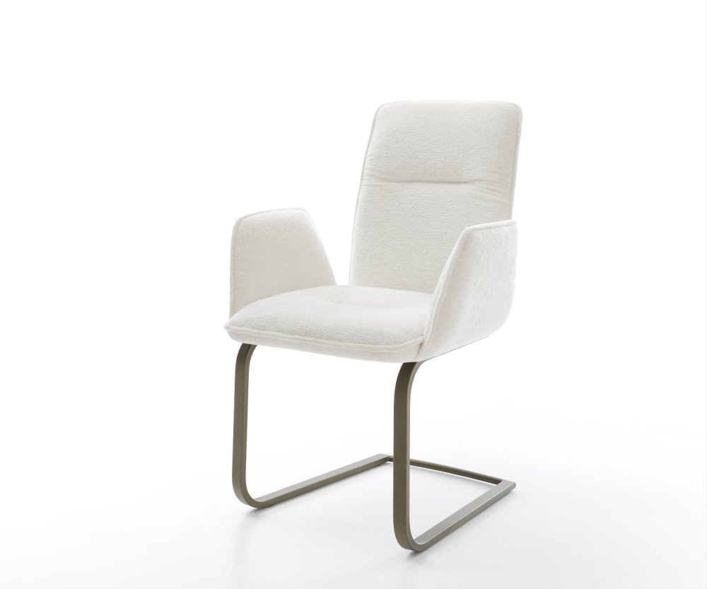 Konzolová jedálenská stolička Vinja-Flex bouclé mäkký béžová konzolová