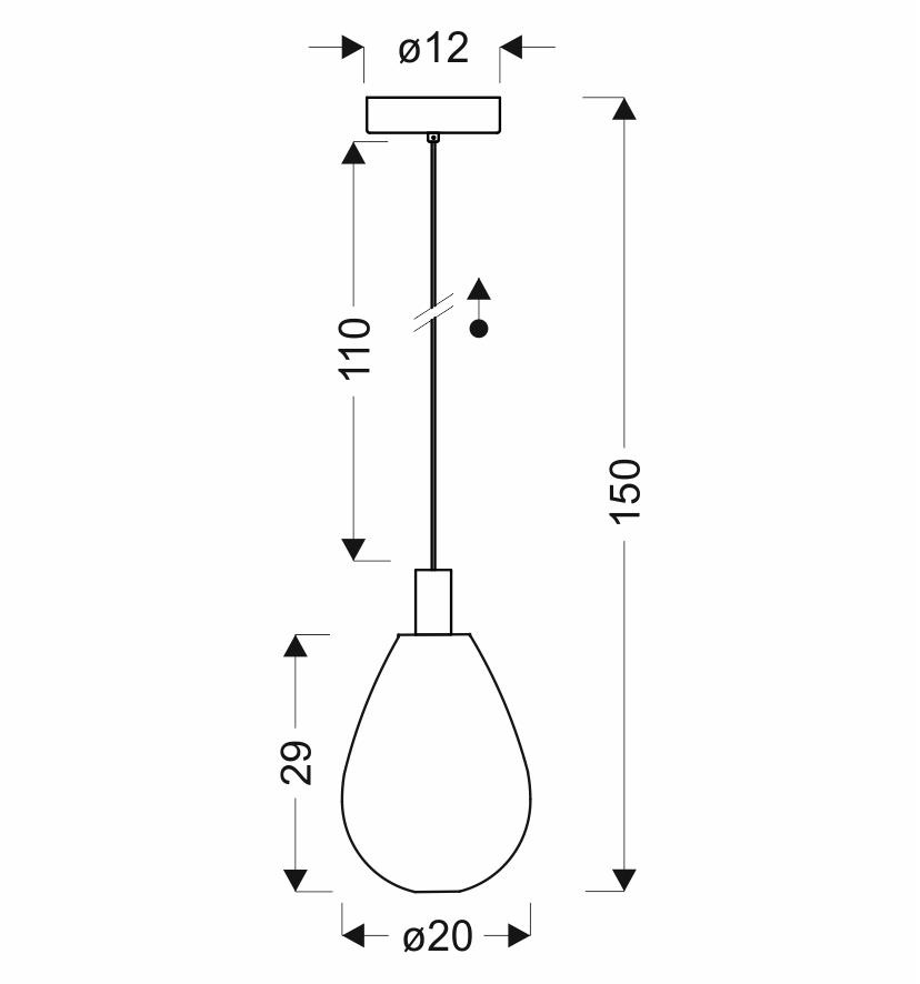 Lampa wisząca Denso 20 szklana czarna z kloszem miedzianym nad stół