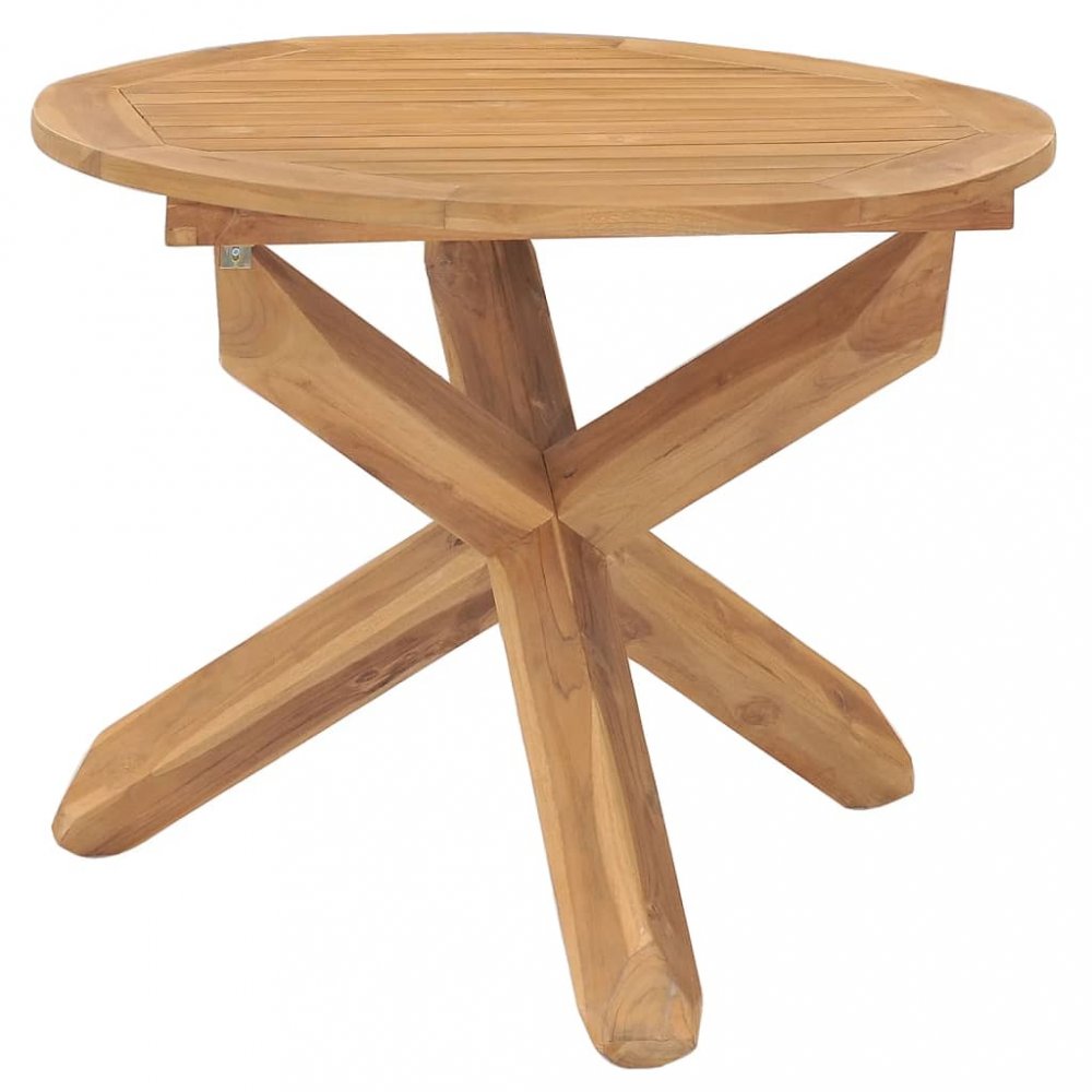 Zahradní jídelní stůl teak Dekorhome 90 cm