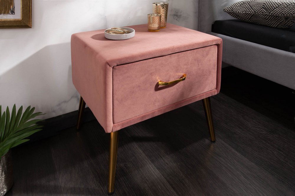 Noční stolek FAIDRA Dekorhome Růžová