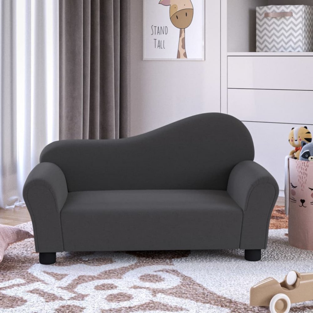 Dětská pohovka textil Dekorhome Šedá
