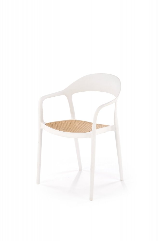 Stohovateľná stolička K530 Biela,Stohovateľná stolička K530 Biela