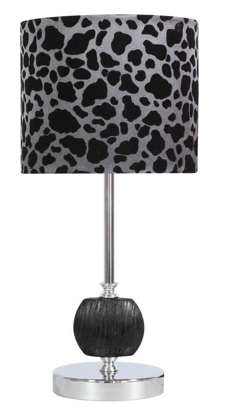 Stolní lampa chrom/černá Cort