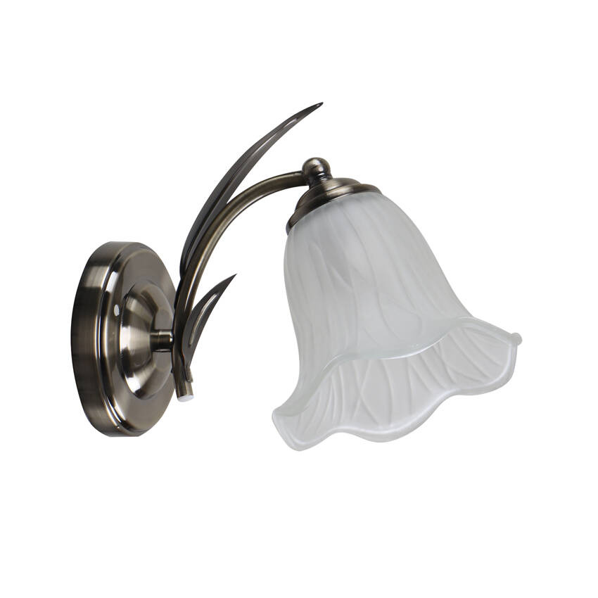 Nástenná lampa Antiqa Patina 1X40 E27 Biele tienidlo