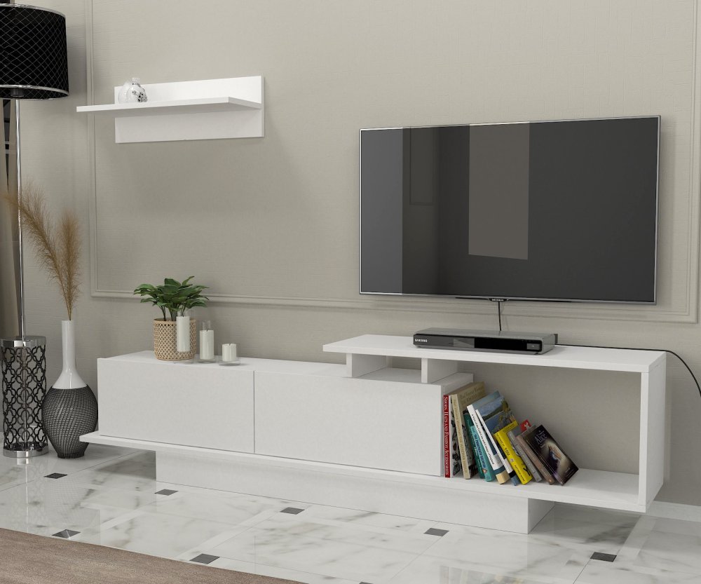 TV stěna / Sestava pod TV Asos - White (obrázek 9)