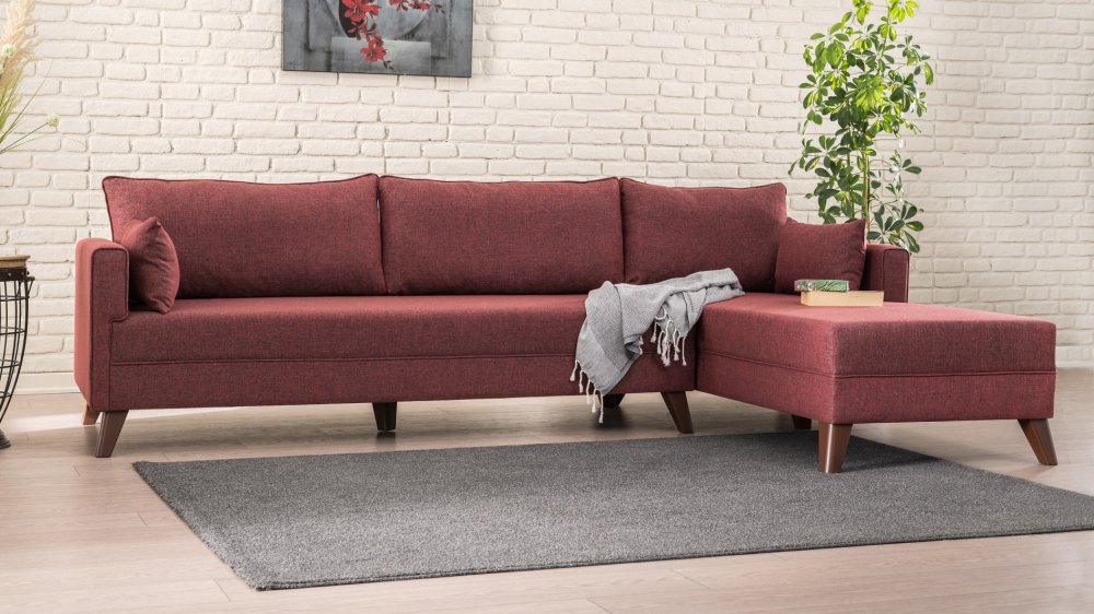 Rohová sedacia súprava / Rohová pohovka Bella Corner Sofa Right 1 - Claret Red