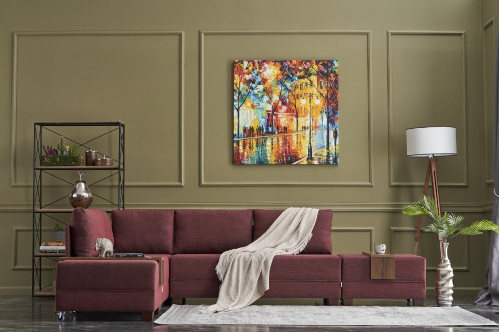 Rohová rozkladacia pohovka Fly Corner Sofa Bed Left - Claret Red