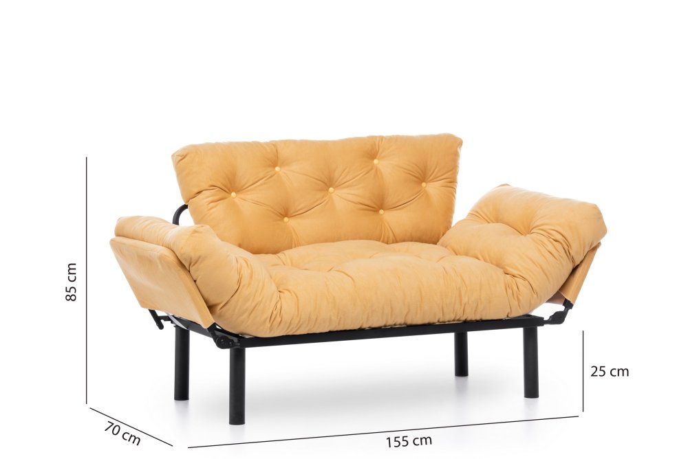 Dvoumístná rozkládací pohovka Nitta - Mustard (obrázek 4)