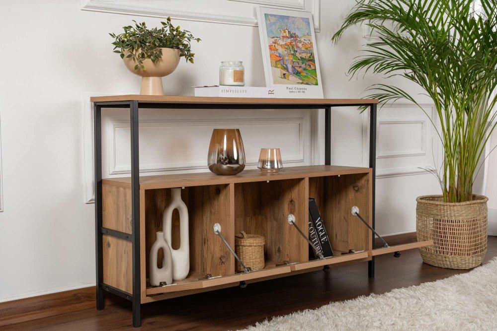 Konzolový stolík Solace - Atlantic Pine, Black