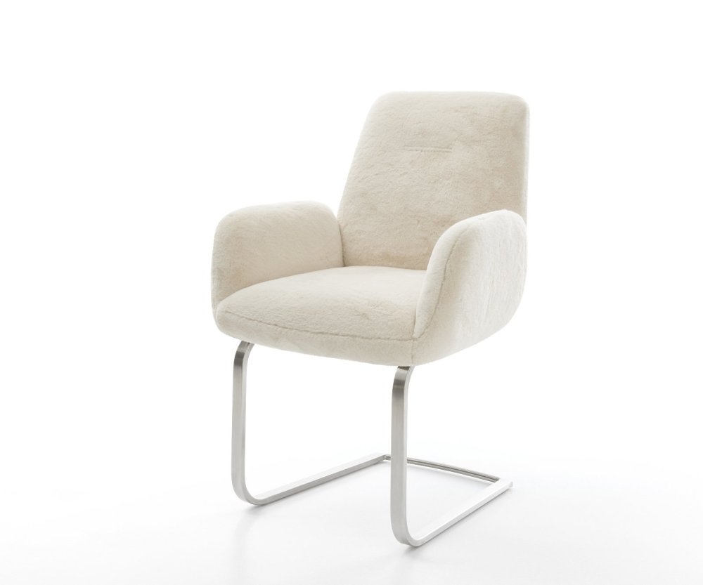 Jedálenská stolička Zoa-Flex plyšový manšester krémovo biela