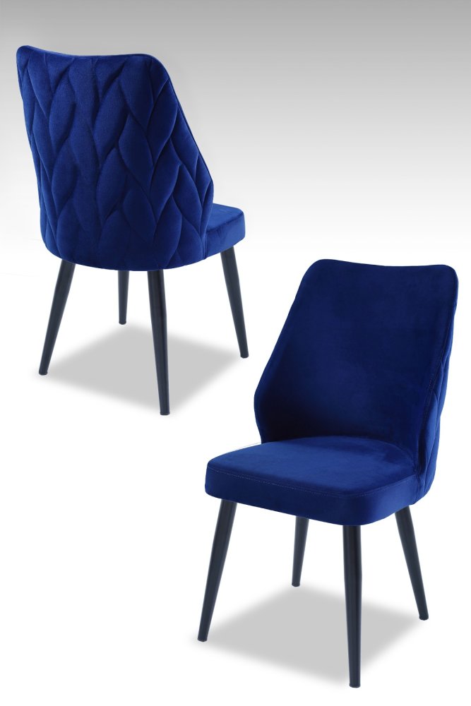 Súprava stoličiek (4 kusy) Pufi - Sax Blue, Black