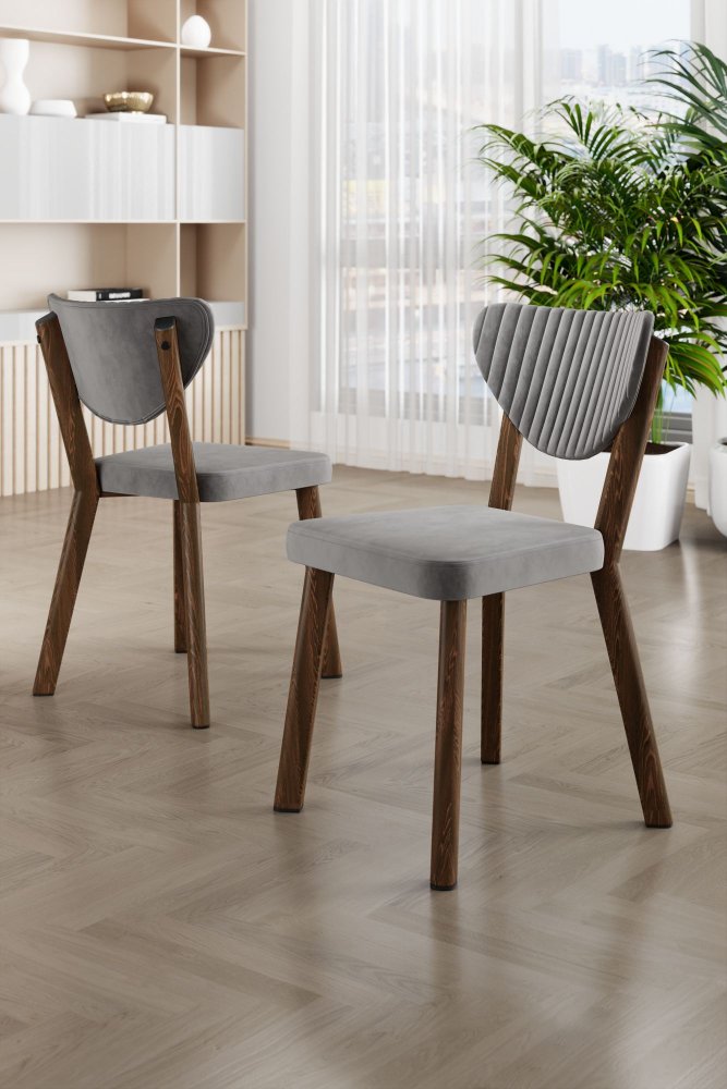 Súprava stoličiek (4 kusy) Arfe - Grey, Brown