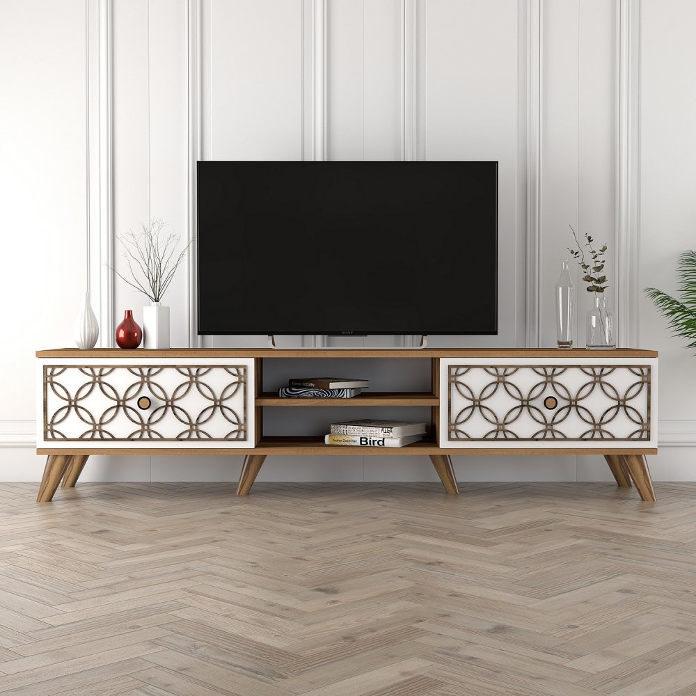 TV stolek Class - Walnut, White (obrázek 5)