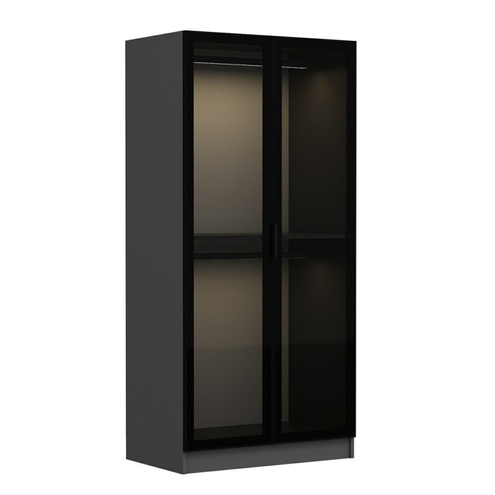 Šatní skříň Kale Glass Anthracite - 190 (obrázek 2)