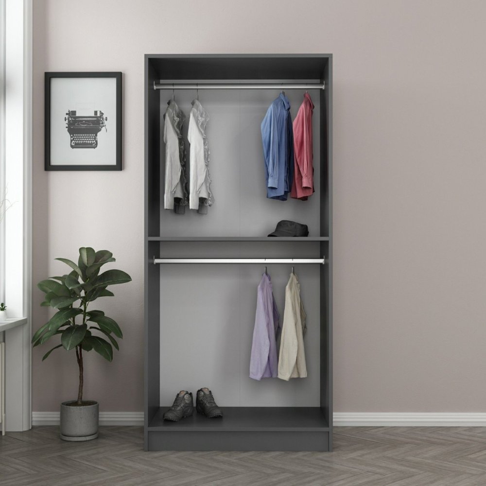 Šatní skříň Kale Glass Anthracite - 190 (obrázek 6)