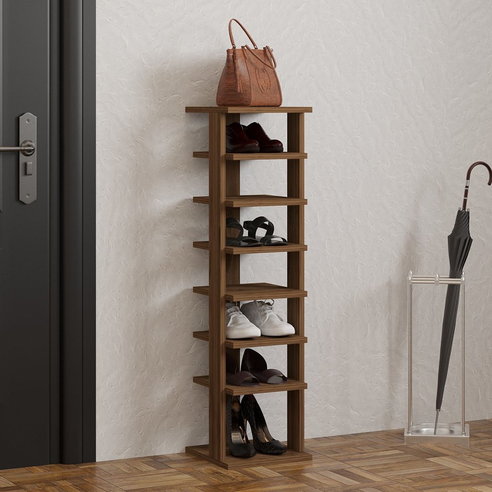 Skrinka na topánky / Botník Ayka - Walnut