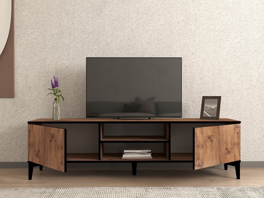 TV stolek Begi - Atlantic Pine, Black (obrázek 6)