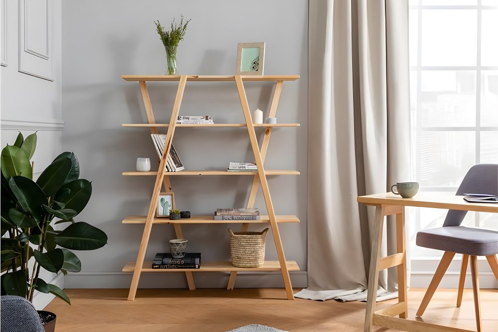 Písací stôl s knižnicou Perla - Birch