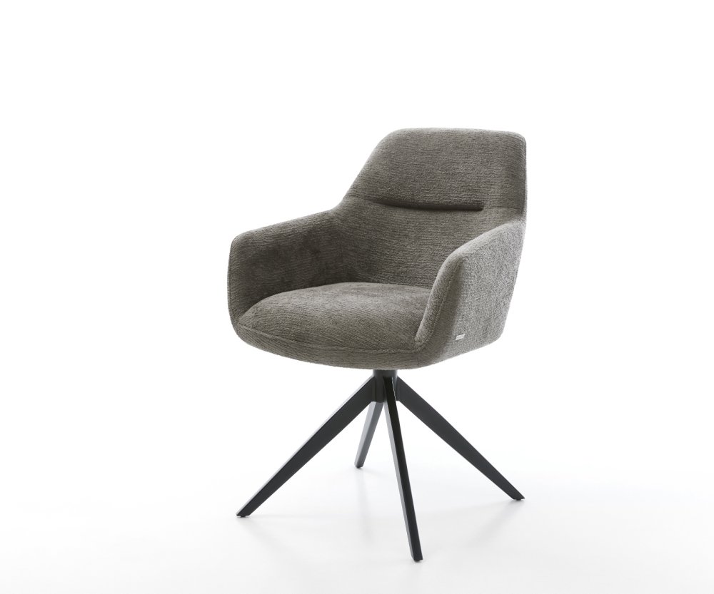 Jedálenská stolička Pejo-Flex bouclé mäkký tmavobéžová krížová