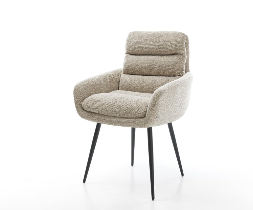 Jedálenská stolička Abelia-Flex s opierkami tkanina mäkká béžová 4