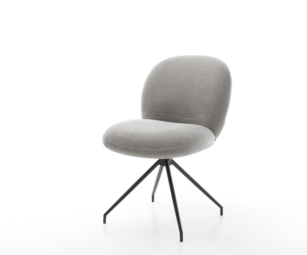 Jedálenská stolička Nube-Flex štruktúrovaná látka mäkký sivá krížová