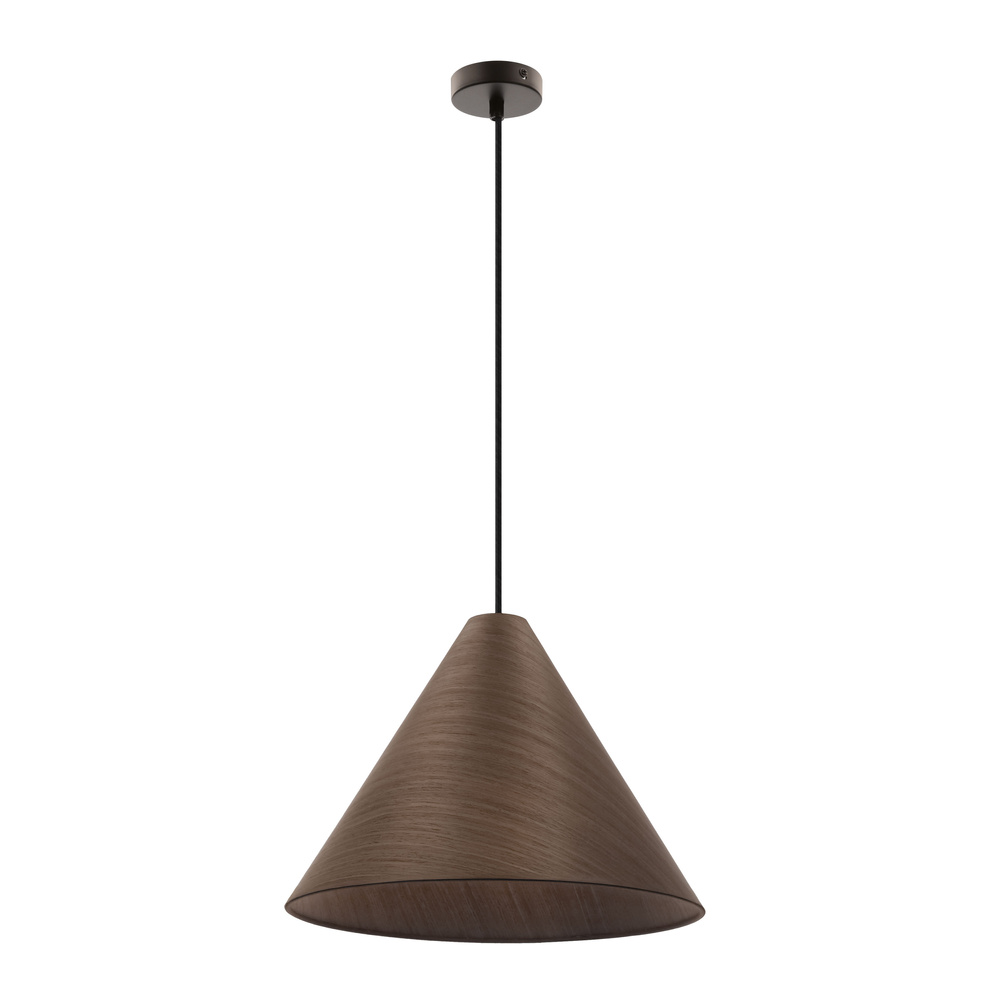 Levně CONO lampa wisząca 33 czarny 1x40W E27 abażur fornir mahoniowy