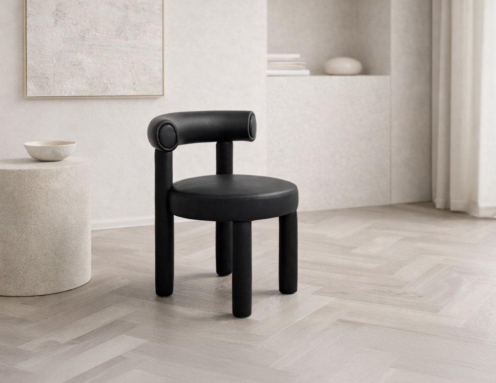 Leith LET77BLK-L Tapetovaná stolička
