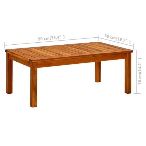 Zahradní konferenční stolek akácie Dekorhome - ROZMĚR: 90x50x36 cm