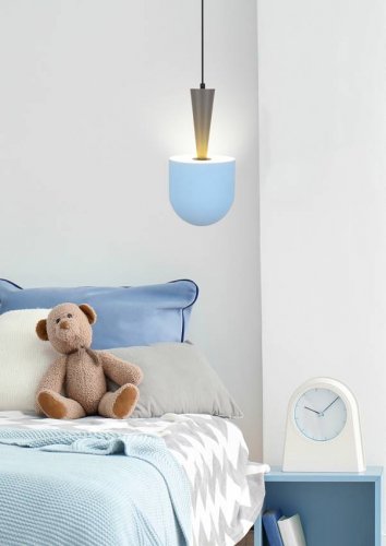 Závěsná lampa VISBY - BAREVNÁ VARIANTA: Modrá