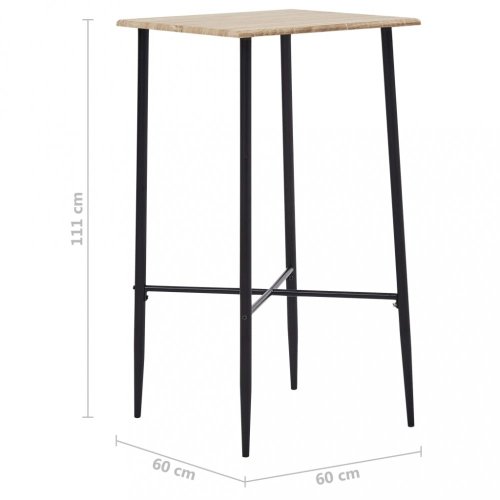 Barový stůl 60x60cm Dekorhome - BAREVNÁ VARIANTA: Černá