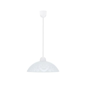 Závěsná lampa Bronte 1x60W E27 stínidlo bílé se vzorem